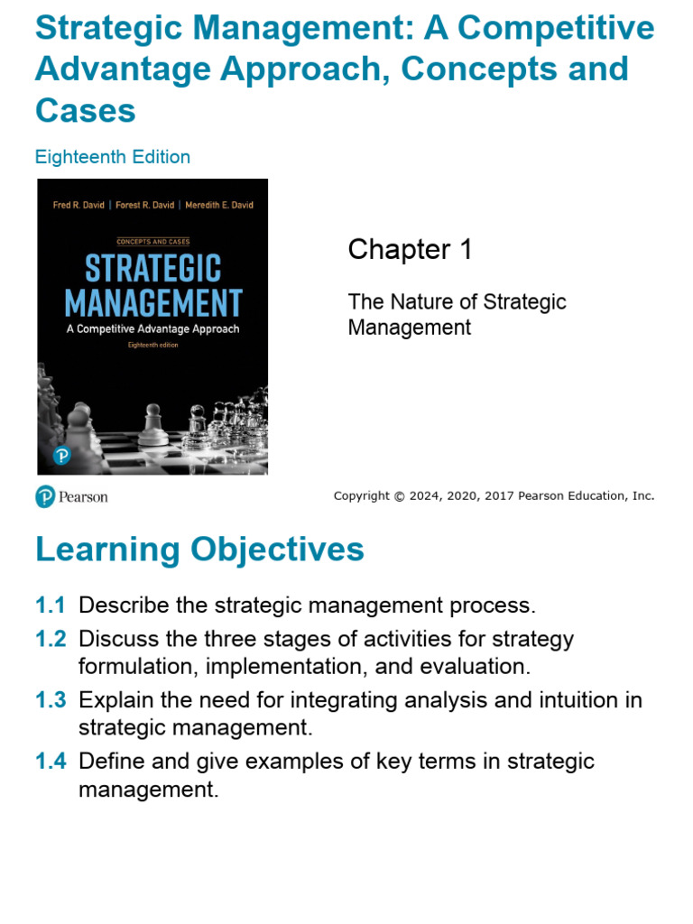 David sm18 PPT 01 | PDF | Strategic Management | Swot Analysis