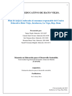 Plan de Mejora Sostenibilizado para Un Centro Educativo. Evaluacion Educativa