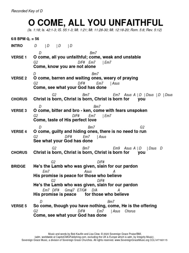 O Come All You Unfaithful Meaning