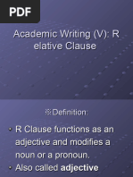 Relative Clauses Academic Writing PPT 92216