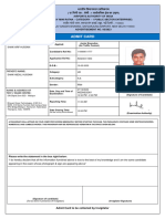 Admit Card