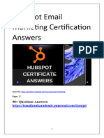 HubSpot Email Marketing Certification Answers