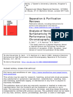 Analysis of Nonionic Surfactants by High Performance Liquid Chromatography