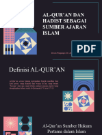 Per 15 Hadits Sebagai Sumber Qurdis Isalm