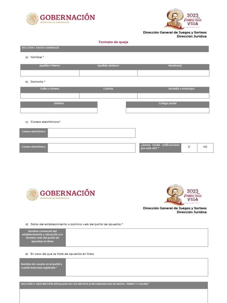 Formato de Quejas | PDF