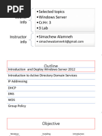 Lecture 1 Intro Windows Server