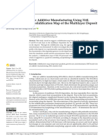 CMT-Based Wire Arc Additive Manufacturing Using 316L Stainless Steel (2) Solidification Map of The Multilayer Deposit