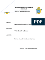 D° de Educación y Cultura - 2 Unidad - Marcos Eduardo Fernández Espinoza