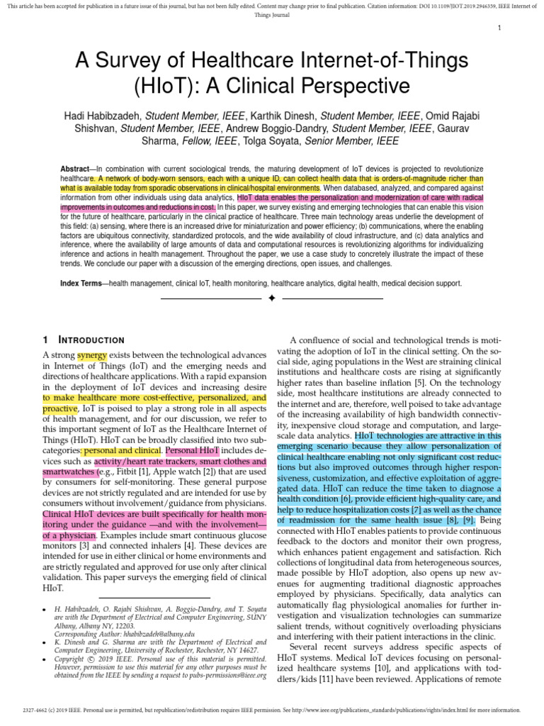 Iot Uopsteno | PDF | Internet Of Things | Health Care