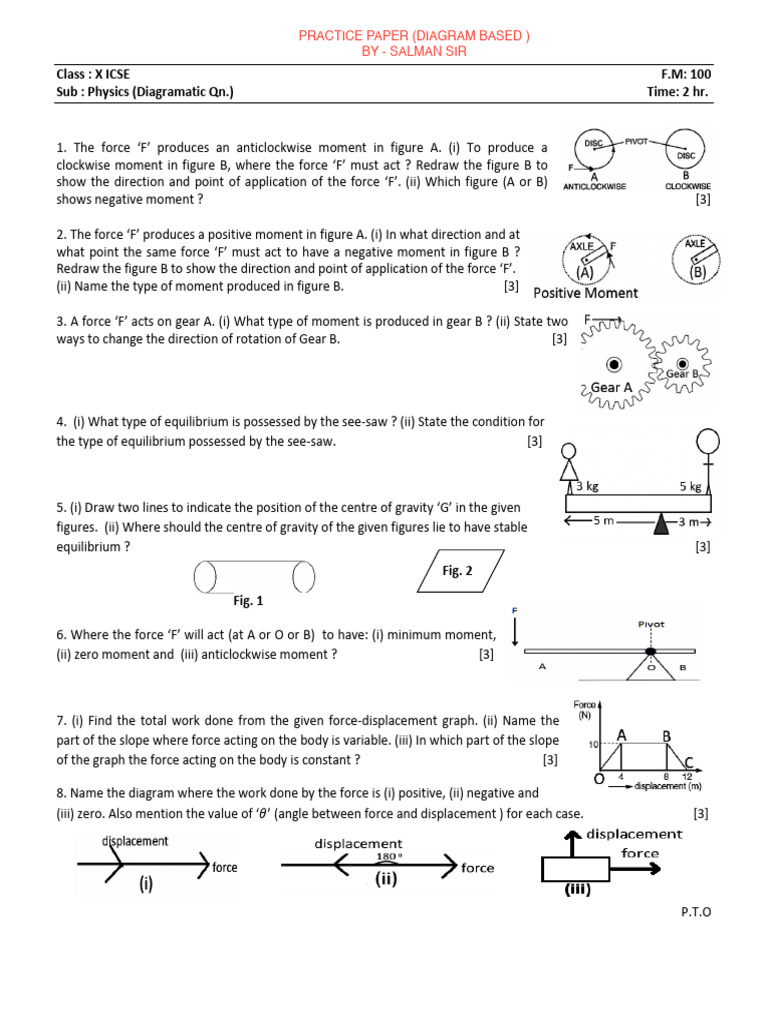 Diagrammatic Physics Practice Paper | PDF