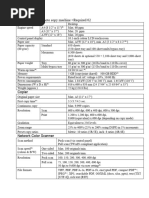 Specification For Photo Copy Machine