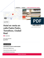 Hotel en Venta en Calle PADRE PEDRO 0 13700, Ciudad Real, TOMELLOSO - Aliseda Inmobiliaria
