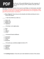 Diagnostic Grammar Quiz