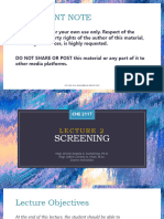 02 - Screening Analysis