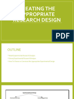 Chapter 8 - Creating The Appropriate Research Design