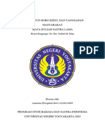 Laporan Hasil Observasi Kesusastraan Rakyat