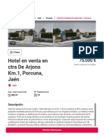 Hotel en Venta en Ctra DE ARJONA KM.1 0 23790, Jaén, PORCUNA - Aliseda Inmobiliaria