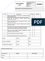 Inspection Check List For Installation of Fcu