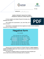 SIMPLE PRESENT NEGATIVE - Prof Anotação PDF