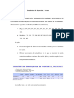 Estadísticos de Dispersión y Forma