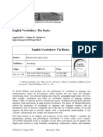 English Vocabulary: The Basics: The Electronic Journal For English As A Second Language