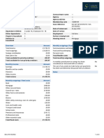 Standard Financial Statement DA-216132932 - Debt Assessment Budget