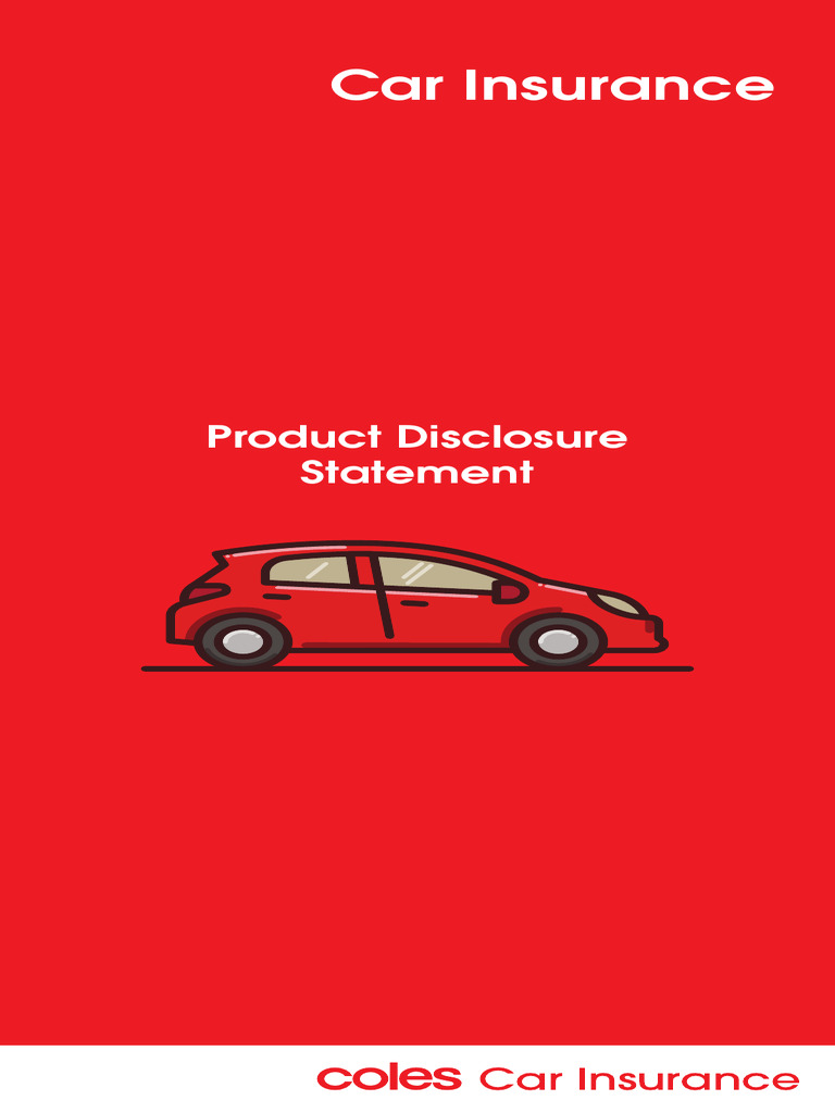 Coles Car Insurance SPDS 0123 PDF Credit Card Legal Liability