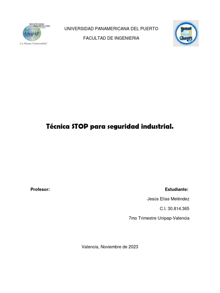 Seguridad Industrial: Programa STOP | PDF | Seguridad y salud ocupacional