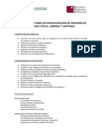 Proyecto Formativo Asesoría Fiscal, Laboral y Contable