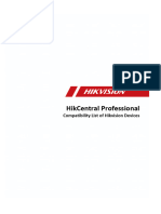 HikCentral Professional - Compatibility List of Hikvision Products - V2.5 - 20231128