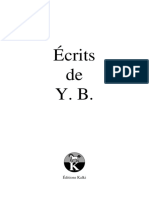 Écrits de Y. B. Éditions Kalki