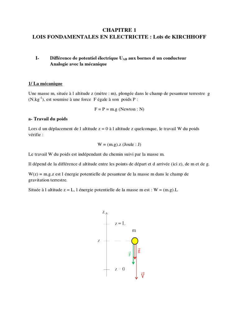 Lois de Kirchhoff en Électricité | PDF | Tension électrique | Électricité