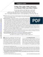 Associations of Body Mass Index With Laboratory and Biomarkers in Patients With Acute Heart Failure