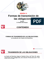 13 Formas de Transmisión de Las Obligaciones