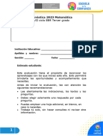 Prueba Diagnóstica de Matematica 3ero Sec