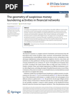 The Geometry of Suspicious Money Laundering Activities in Financial Networks