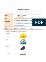 ENGLISH TEST 3rd Grade - Documentos de Google