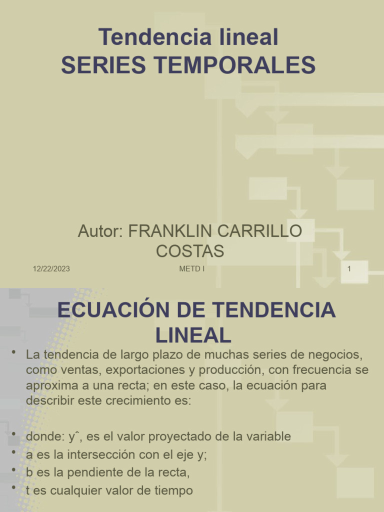 Tendencia Lineal | PDF | Línea (geometría) | Regresión lineal