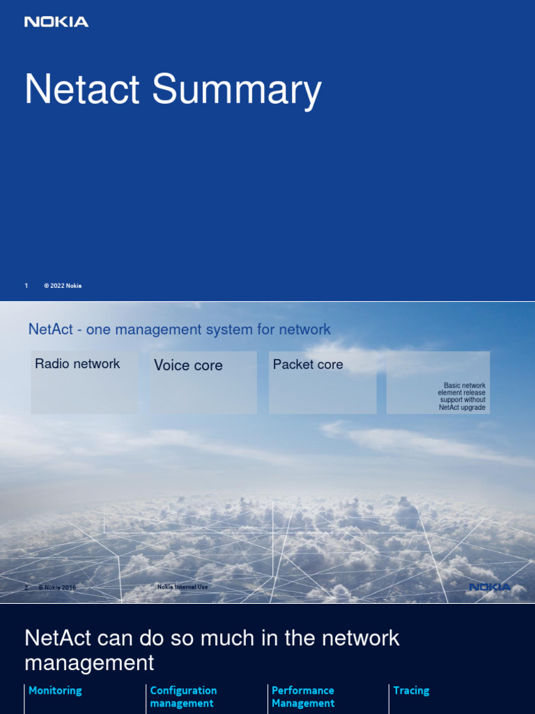 Nokia NetAct Network Management Overview | PDF | Quality Of Service ...