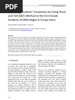 Jurnal (Improving Students' Vocabulary by Using Show and Tell (S T) Method