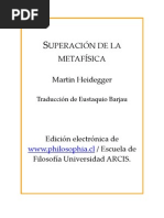 Martin Heidegger > Heidegger Martin - superación de la metafísica