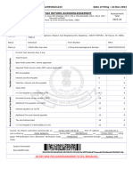 Indian Income Tax Return Acknowledgement: Acknowledgement Number:566129350221223 Date of Filing: 22-Dec-2023