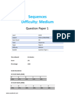 E2.7 Sequences 4A Medium Topic Booklet 1 CIE IGCSE Maths - 1