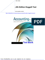 Accounting 9th Edition Hoggett Test Bank