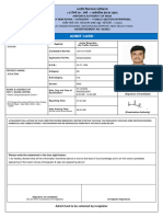 Admit Card