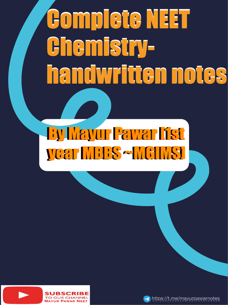NEET Organic Chemistry Notes PDF | PDF | Physical Chemistry | Chemistry