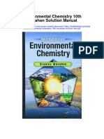 Environmental Chemistry 10th Manahan Solution Manual