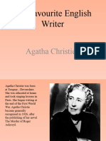 My Favourite English Writer Agatha Christie
