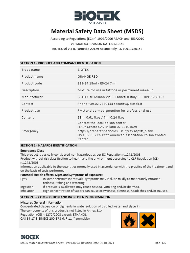 Biotek PDF Dangerous Goods Polyvinyl Chloride
