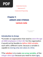 Chapter5Array and String-And CH 6pointer